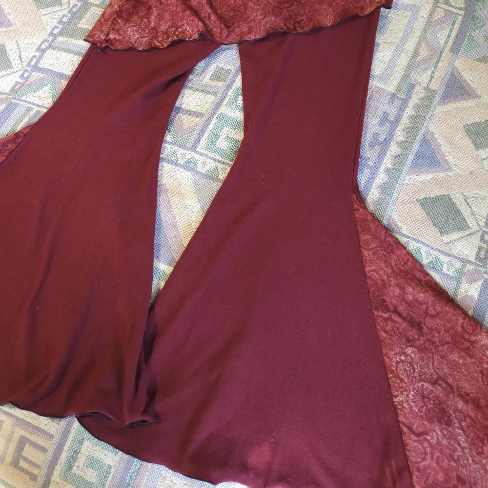 Boho Flare Pants With Skirt Attached - Picture 6 of 8